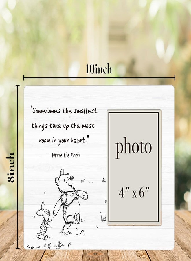 AKFVNSFK Classic Pooh Bear Nursery Picture Frame, Baby Gifts for Nursery, Baby Shower Gifts for New Parents Photo Frame for 4 x 6 Inch Photo - Image 2